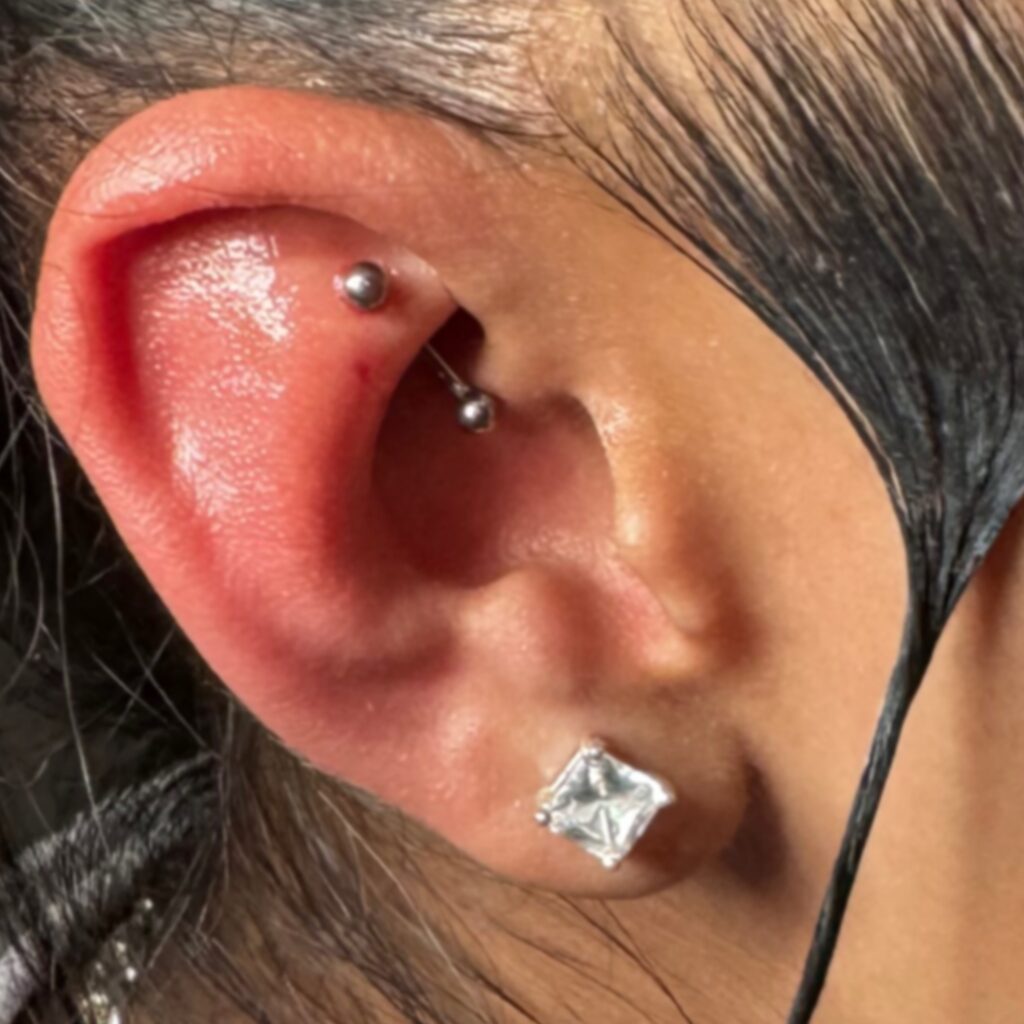 Rook piercing | Outliers Ink piercing studio Birmingham