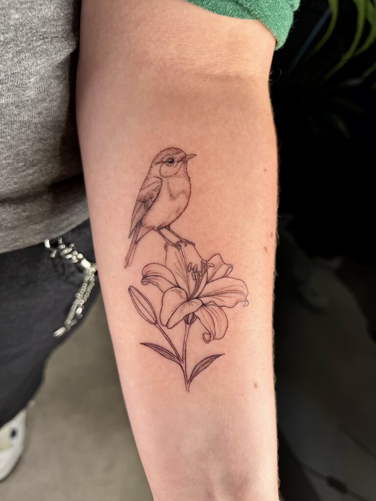Arm Fineline Tattoo Studio Birmingham Outliers Ink