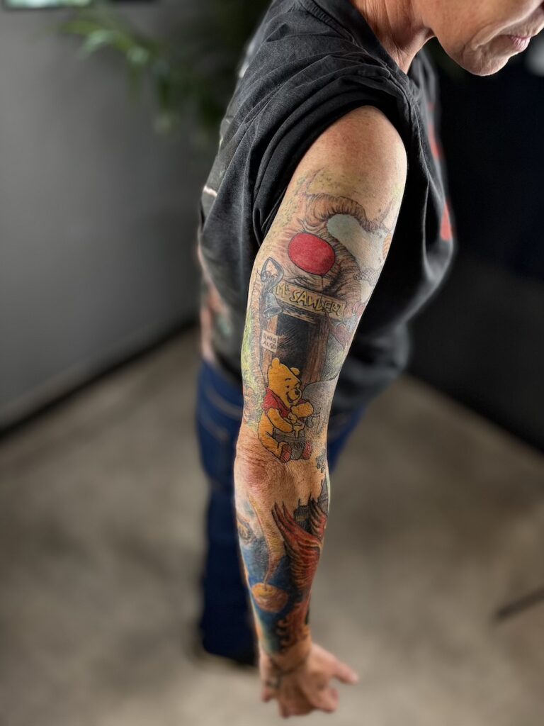 Colour Realism Cartoon Arm Sleeve Outliers Ink Tattoo Birmingham