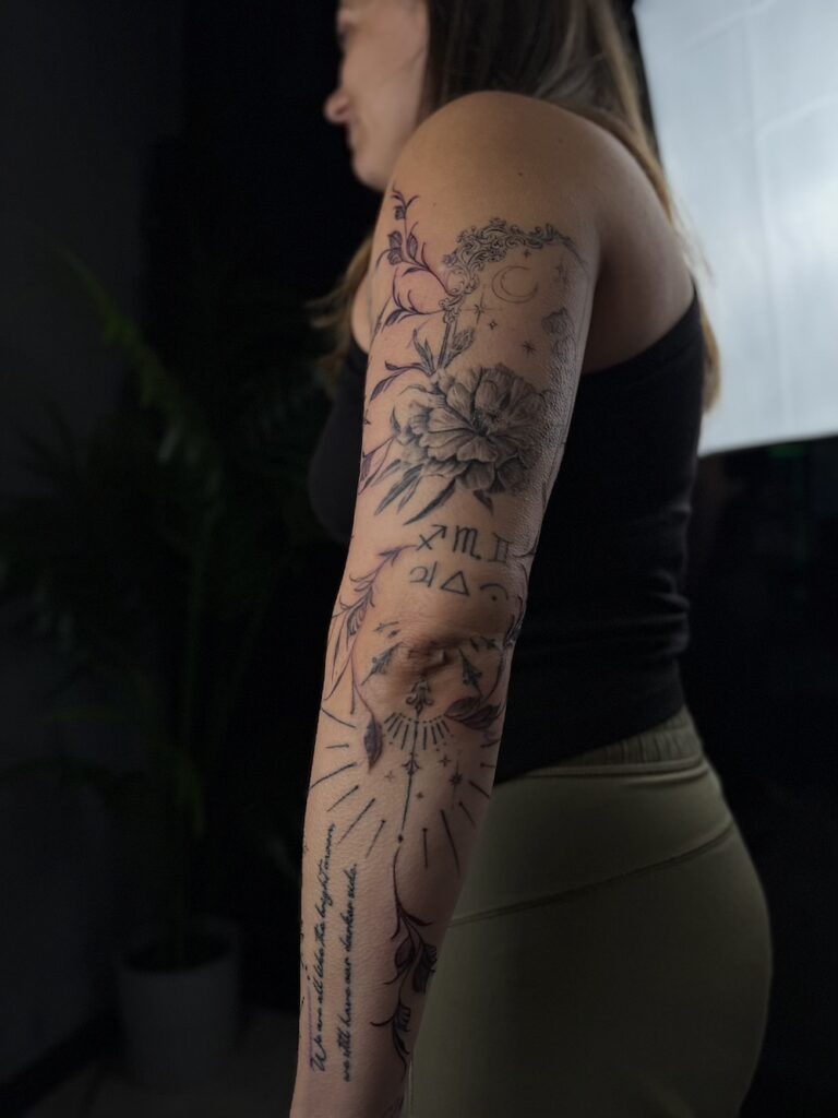 Realism Fineline Arm By Outliers Ink Tattoo Studio Birmingham